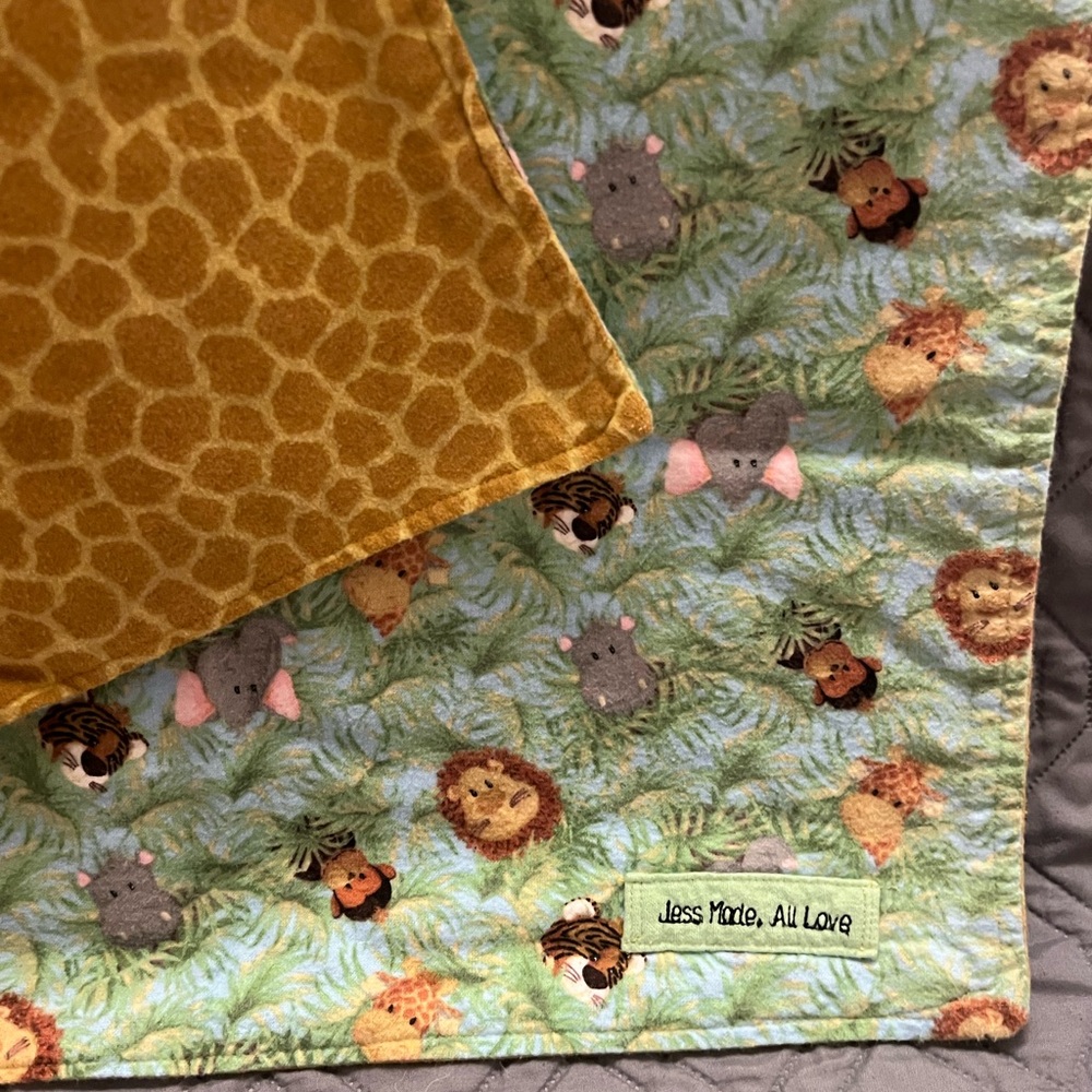 New, Made Animal Print Baby Blanket